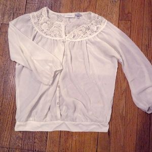 Chico's white sheer blouse